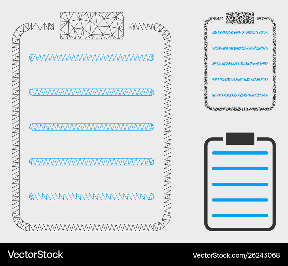 List page mesh network model and triangle List page mesh network model and triangle vector image