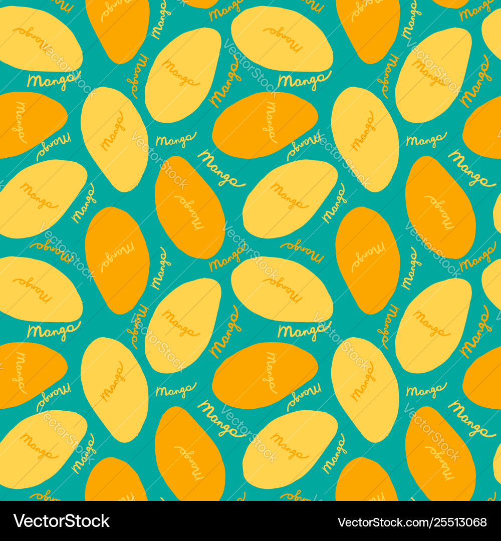 Mango seamless pattern for your design Mango seamless pattern for your design Vector Image