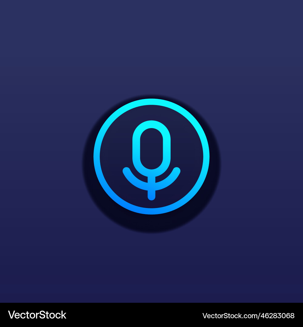 Microphone icon for web and apps vector image