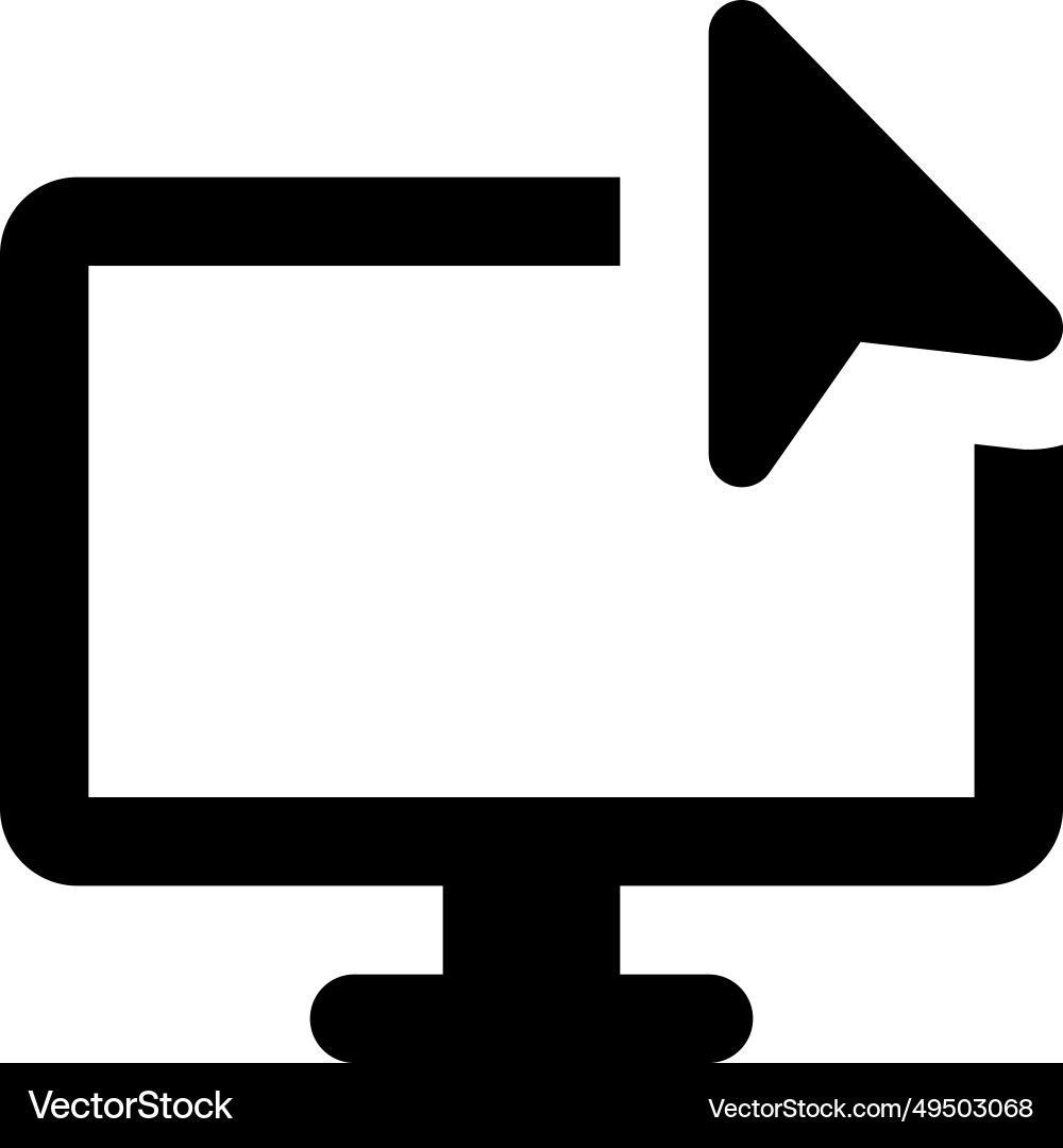 Monitor input controls the on-screen cursor vector image