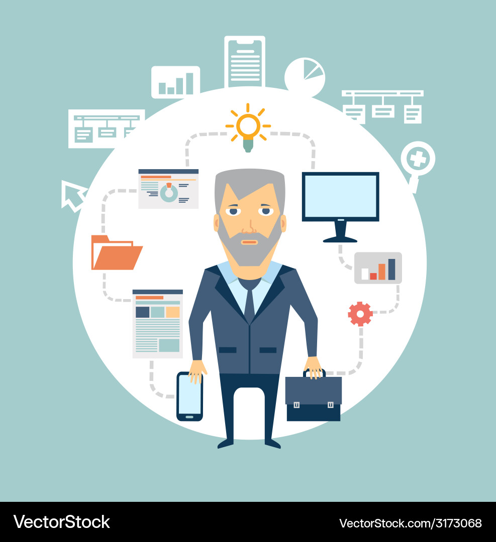 Programmer has an idea Vector Image