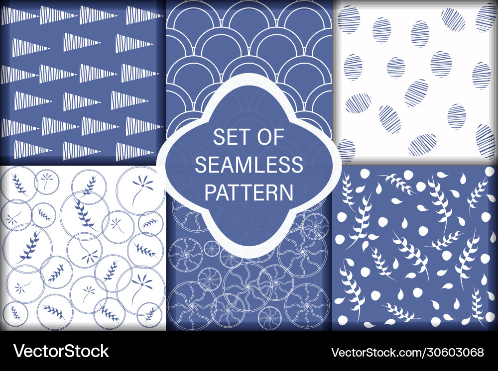 Set ornamental seamless patterns endless Set ornamental seamless patterns endless vector image