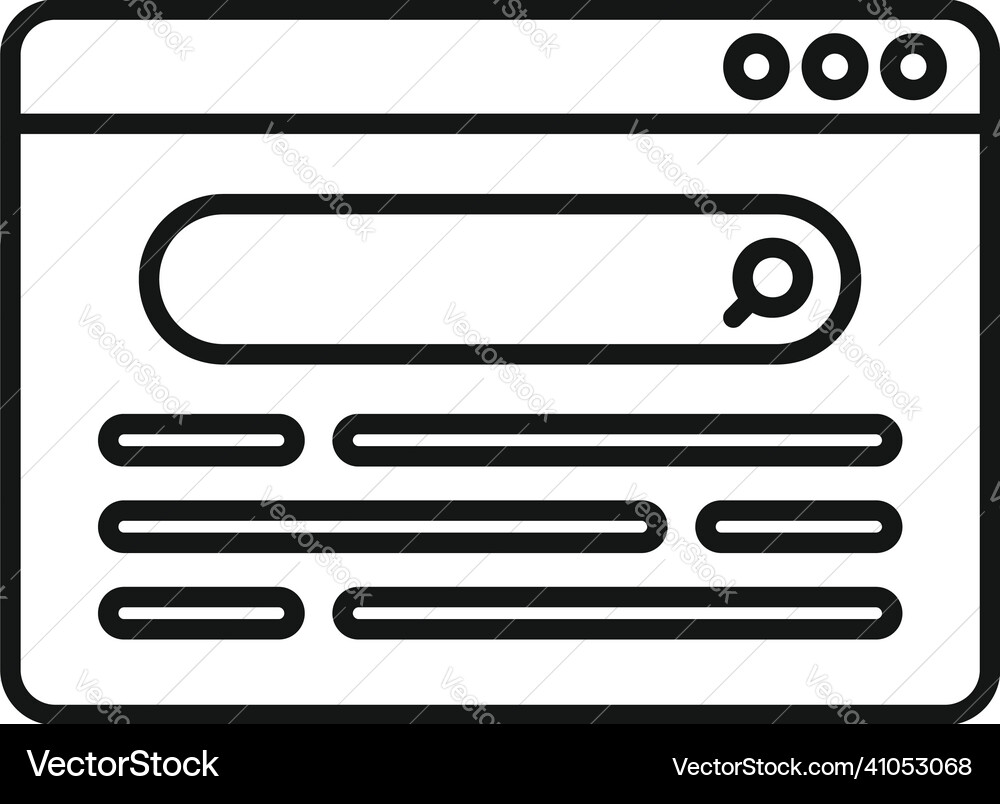 Web page request icon outline service file Web page request icon outline service file vector image