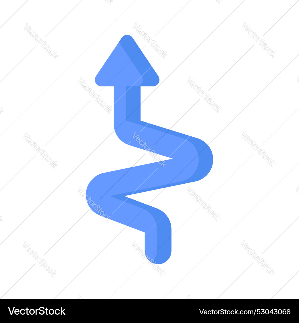Zigzag or curved arrow design Vector Image
