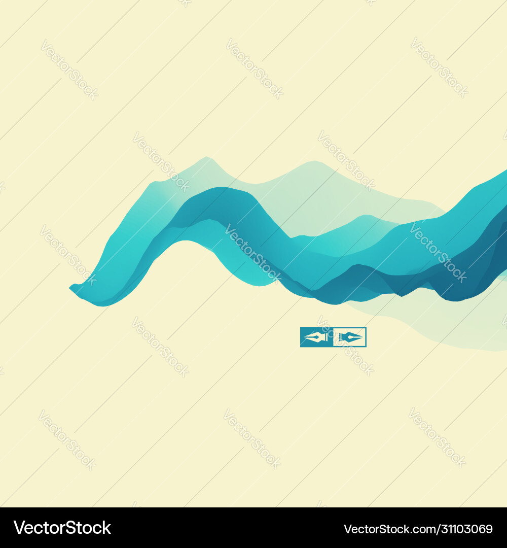 3d wavy background dynamic effect design template 3d wavy background dynamic effect design template vector image