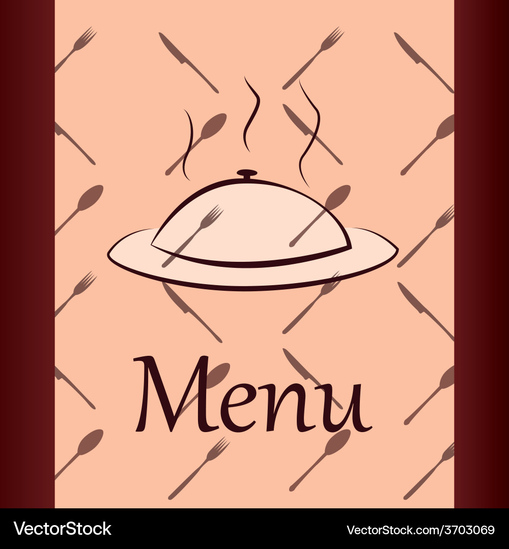 A colored background with text and menu icon vector image