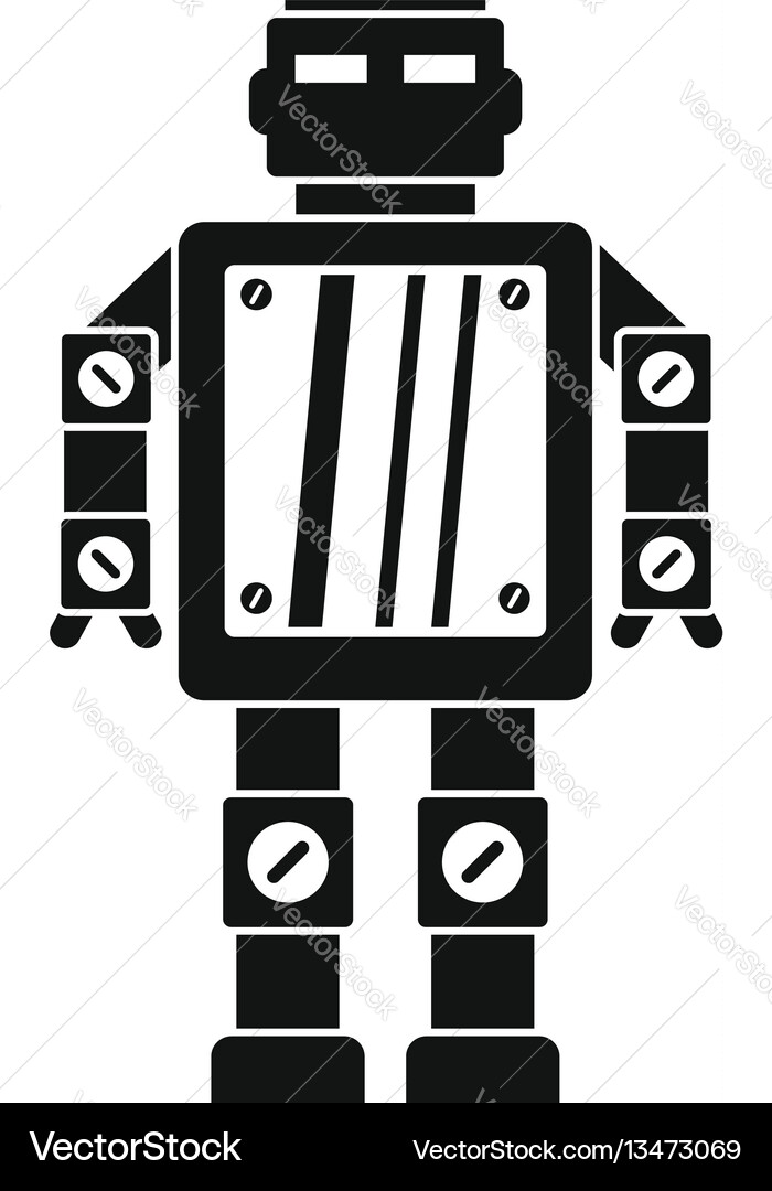 Abstract robot icon simple style Royalty Free Vector Image