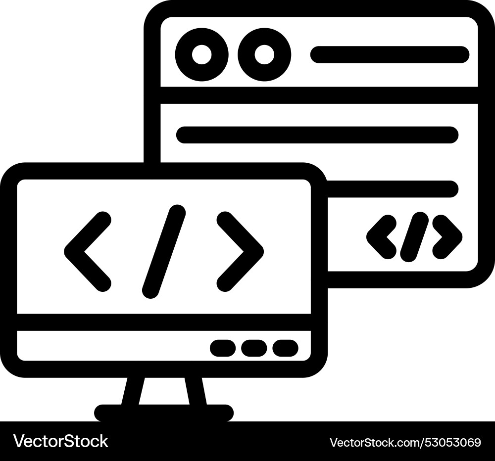Backend icon design vector image