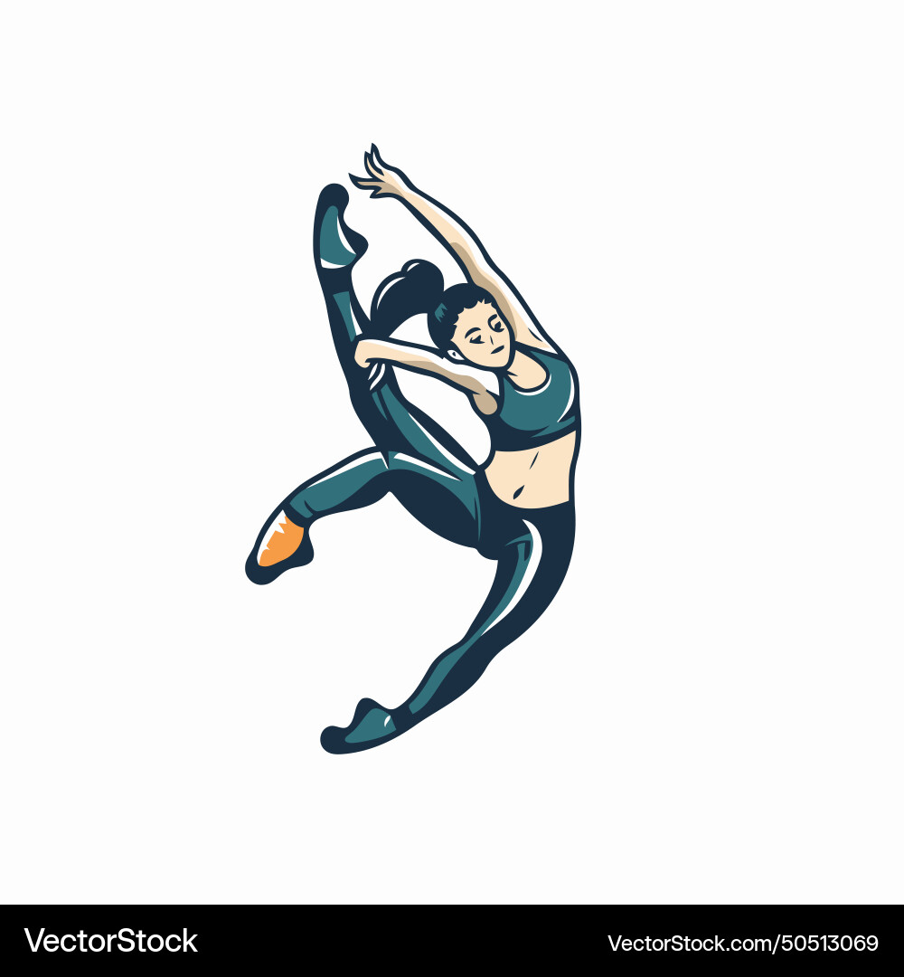 Ballet dancer on white background isolated Vector Image