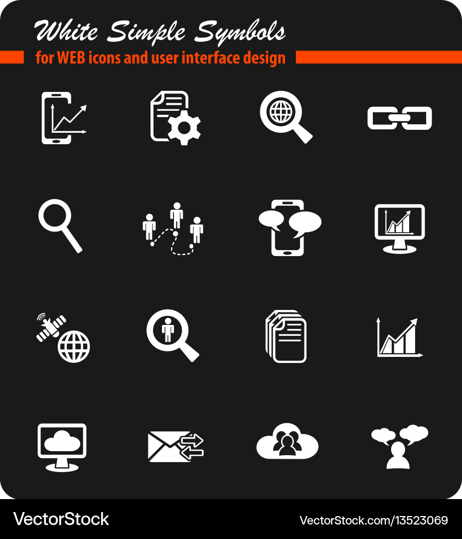 Data analytic and social network icon set Data analytic and social network icon set vector image