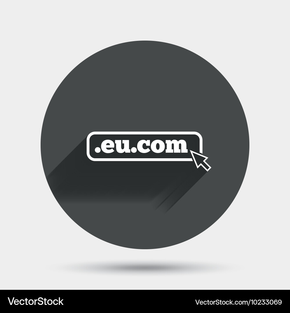 Domain eucom sign icon internet subdomain vector image