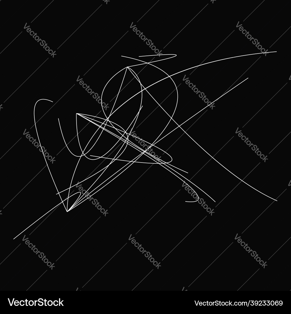 Random curvy squiggly tangled lines knot loop Random curvy squiggly tangled lines knot loop vector image