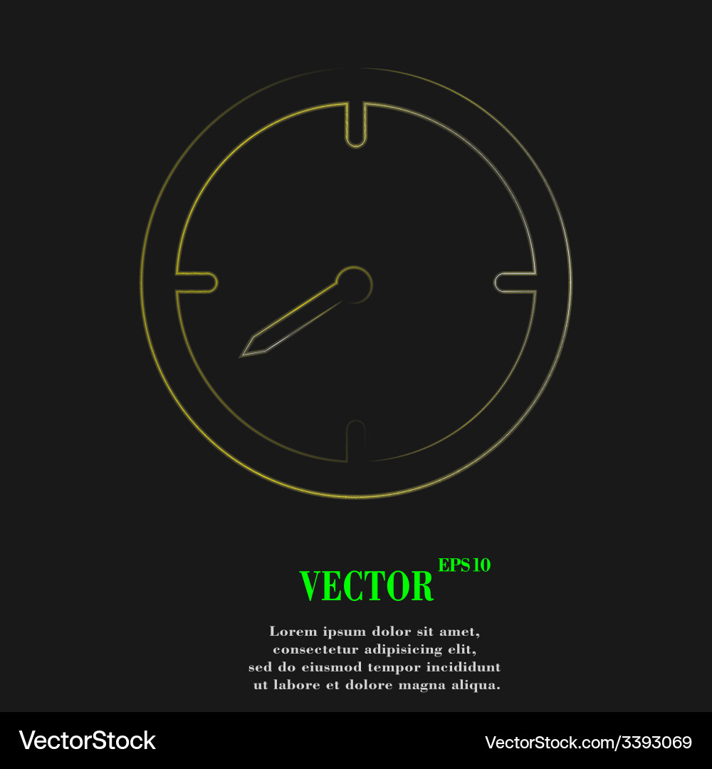 Timer icon symbol flat modern web design with long Vector Image