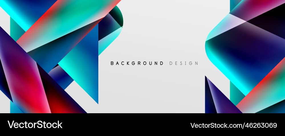 Triangle fluid color gradient abstract background Vector Image