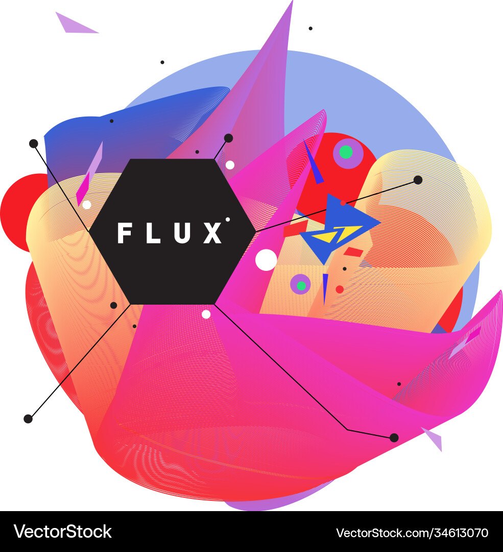 3d colorful wave background dynamic flux effect 3d colorful wave background dynamic flux effect Vector Image