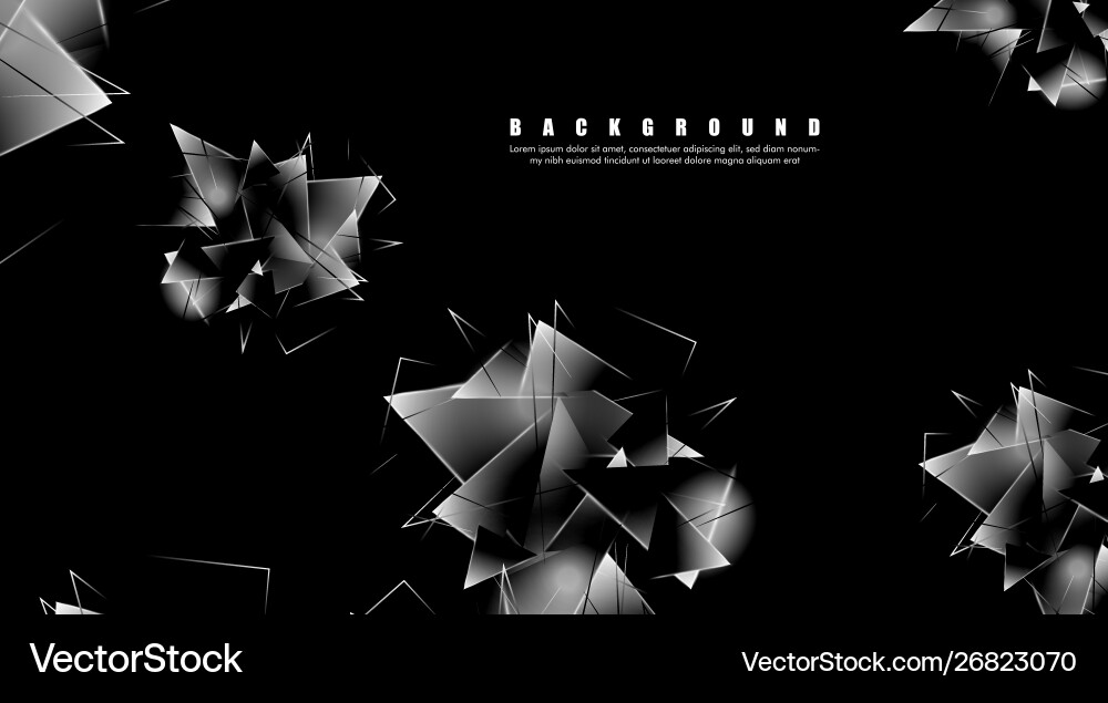 Abstract background with glowing triangles vector image