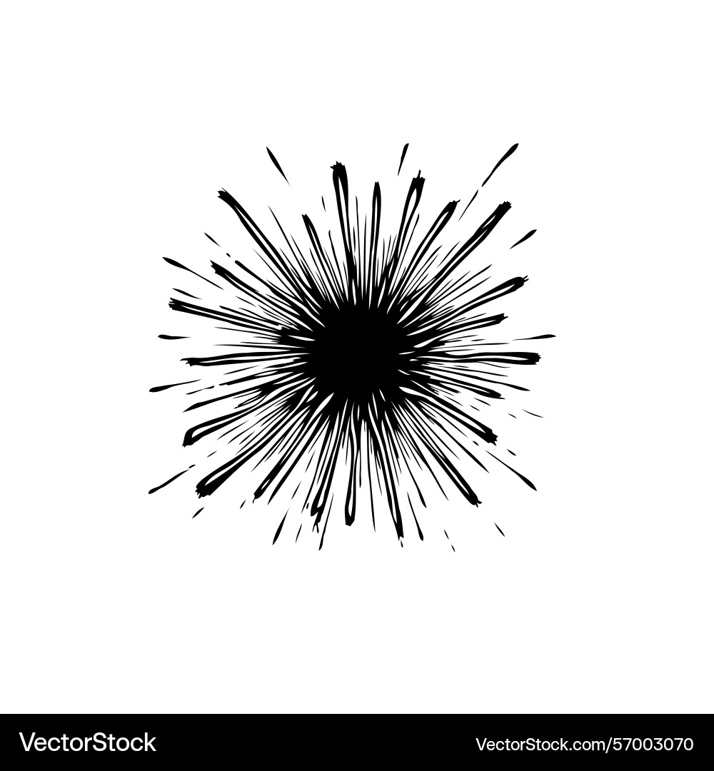 Abstract explosion of ink splatter effect Vector Image