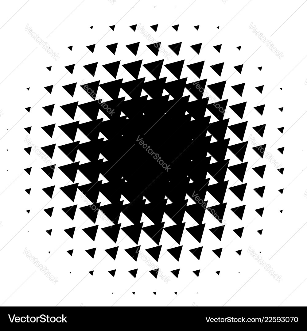 Halftone element with square or triangle instead Halftone element with square or triangle instead vector image