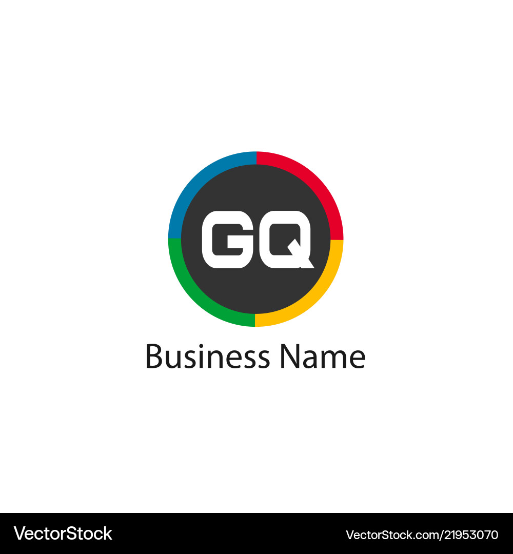 Initial letter gq logo template design Initial letter gq logo template design vector image