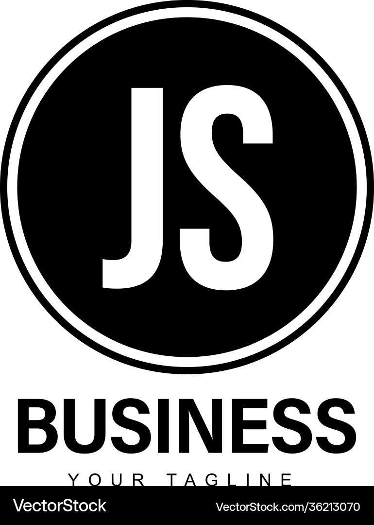 Js initial a logo design with abstract style Js initial a logo design with abstract style vector image