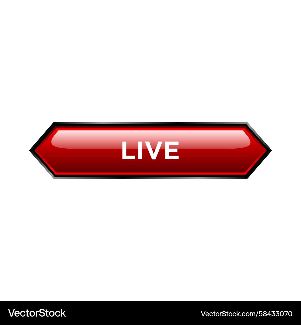 Live Button Website Template Vector Image