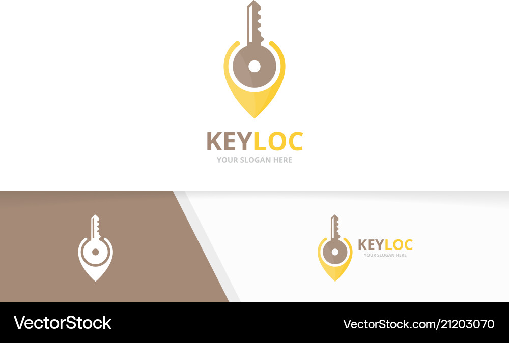 Lock and Map Pointer vector image