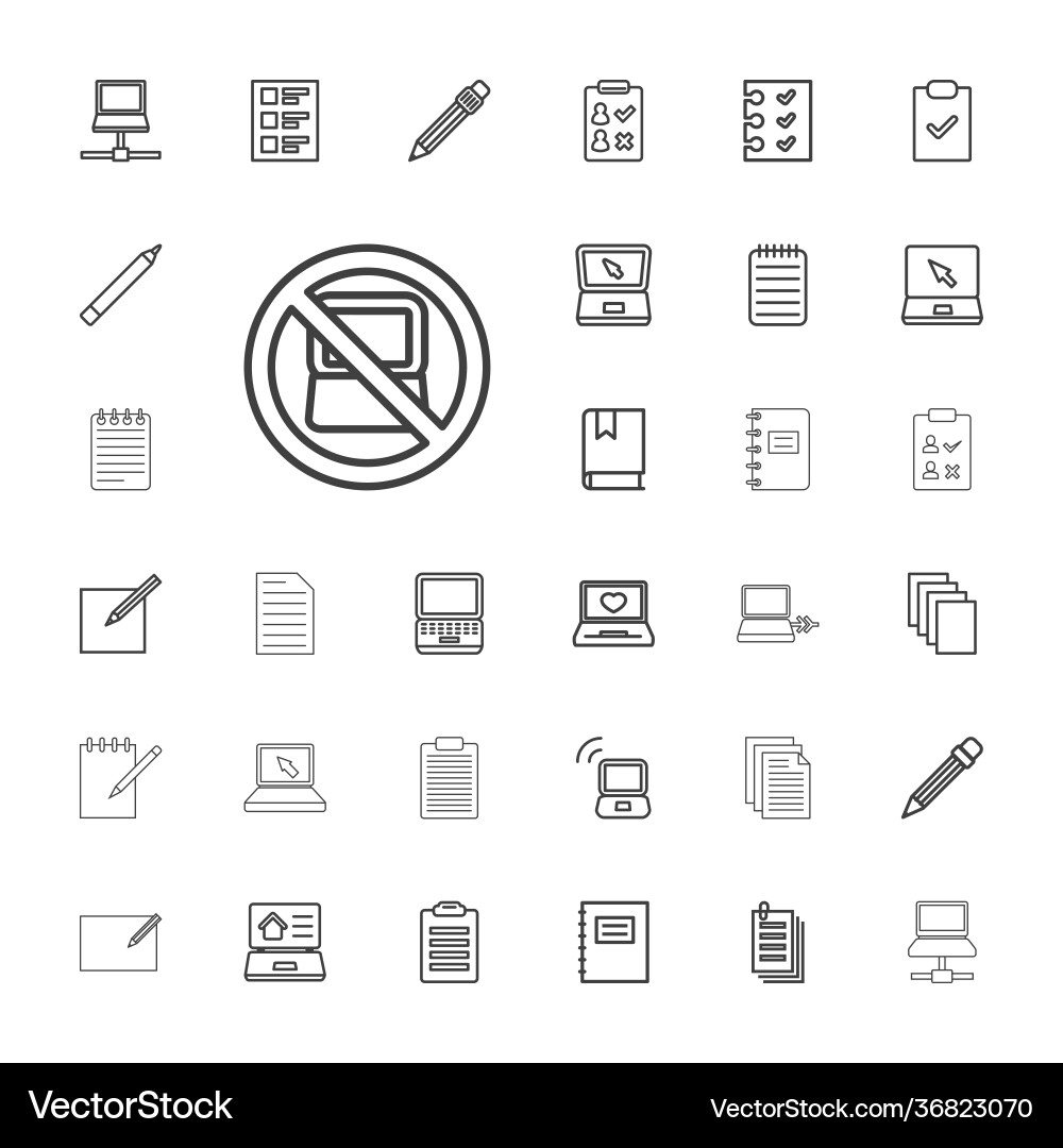 Notebook icons vector image