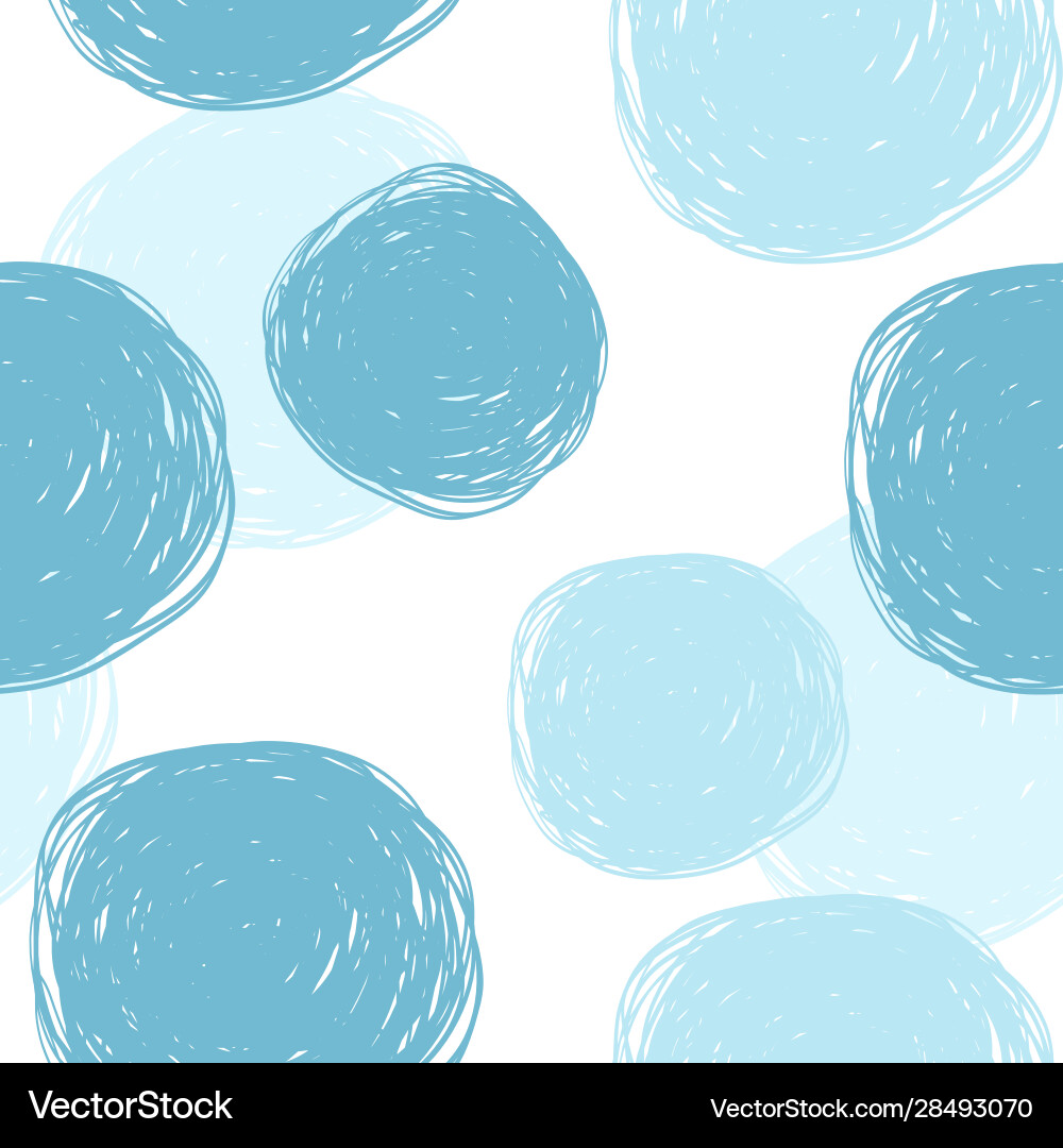 Seamless abstract pattern with hand-drawn circles Seamless abstract pattern with hand-drawn circles vector image