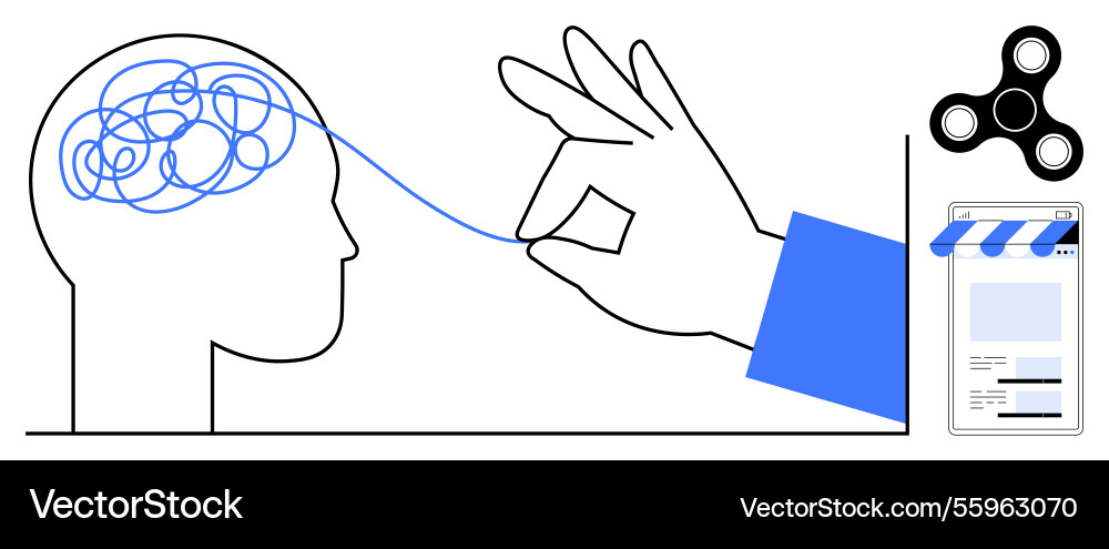 Simplifying complex thoughts with precision vector image