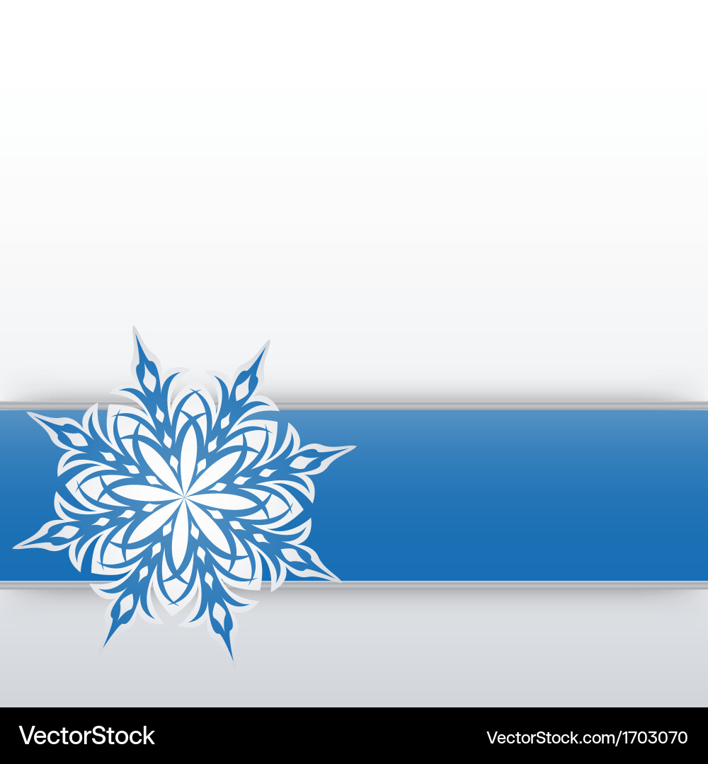 Snowflake on a paper background Vector Image
