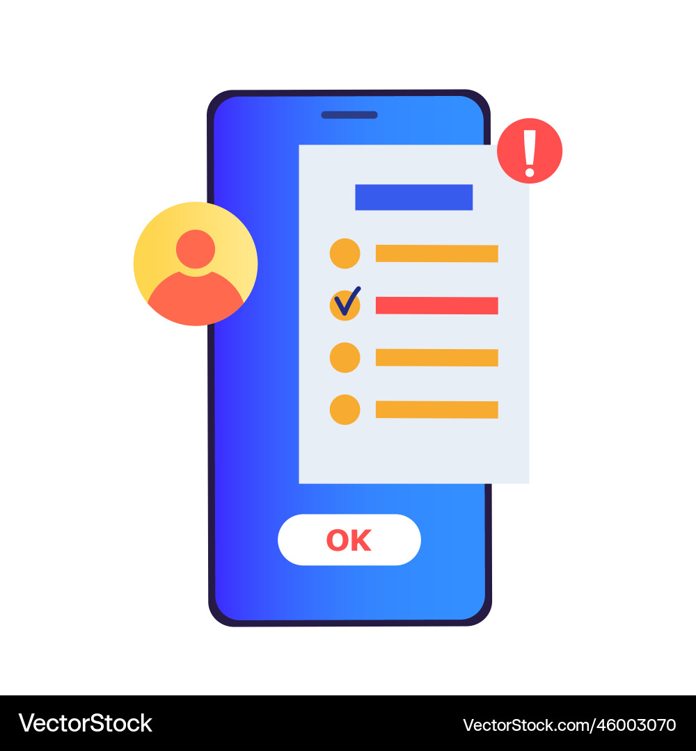 Survey form document Survey form document vector image