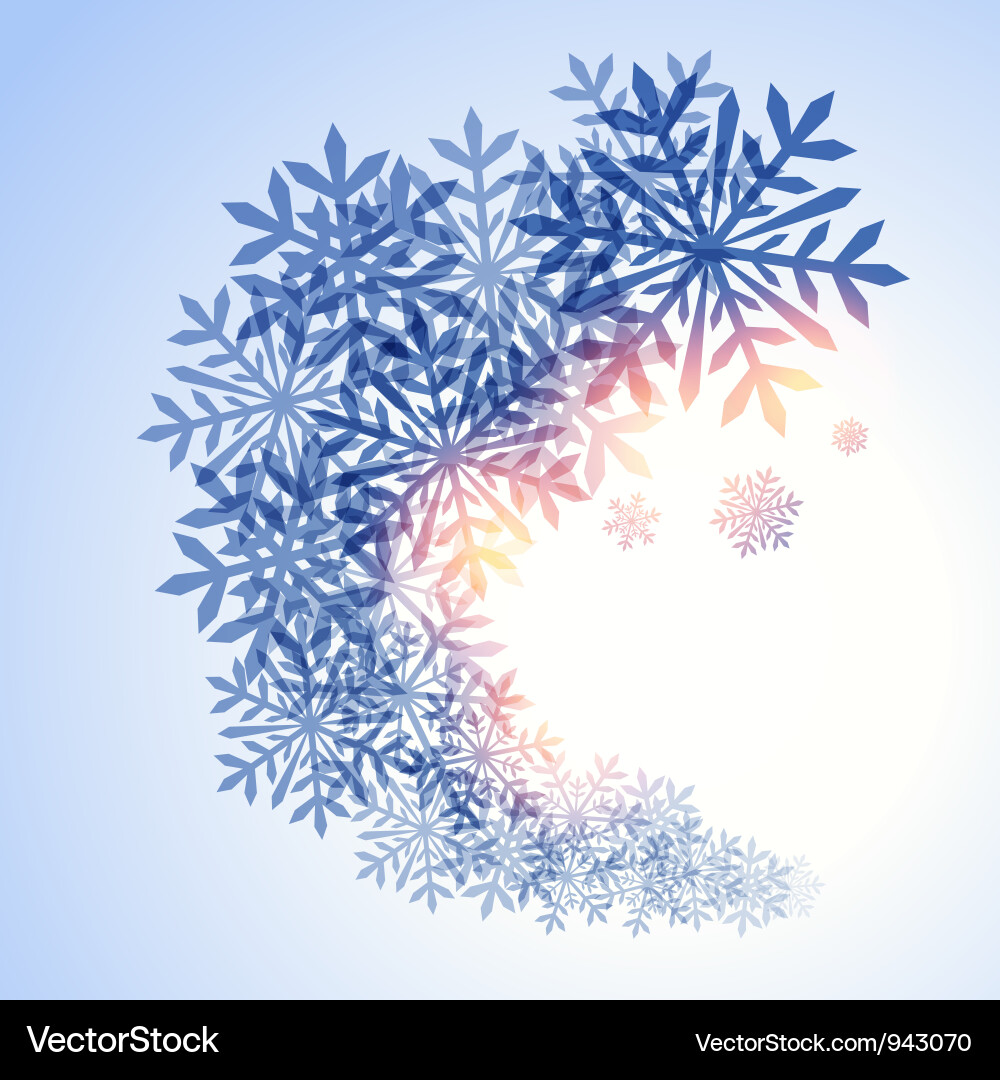 Winter Schneeflocke Hintergrund Vektorbild