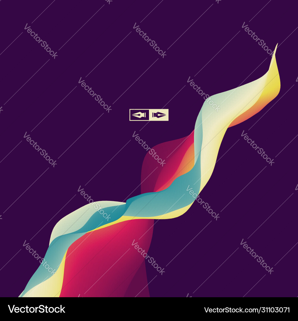 3d wavy background dynamic effect design template 3d wavy background dynamic effect design template vector image