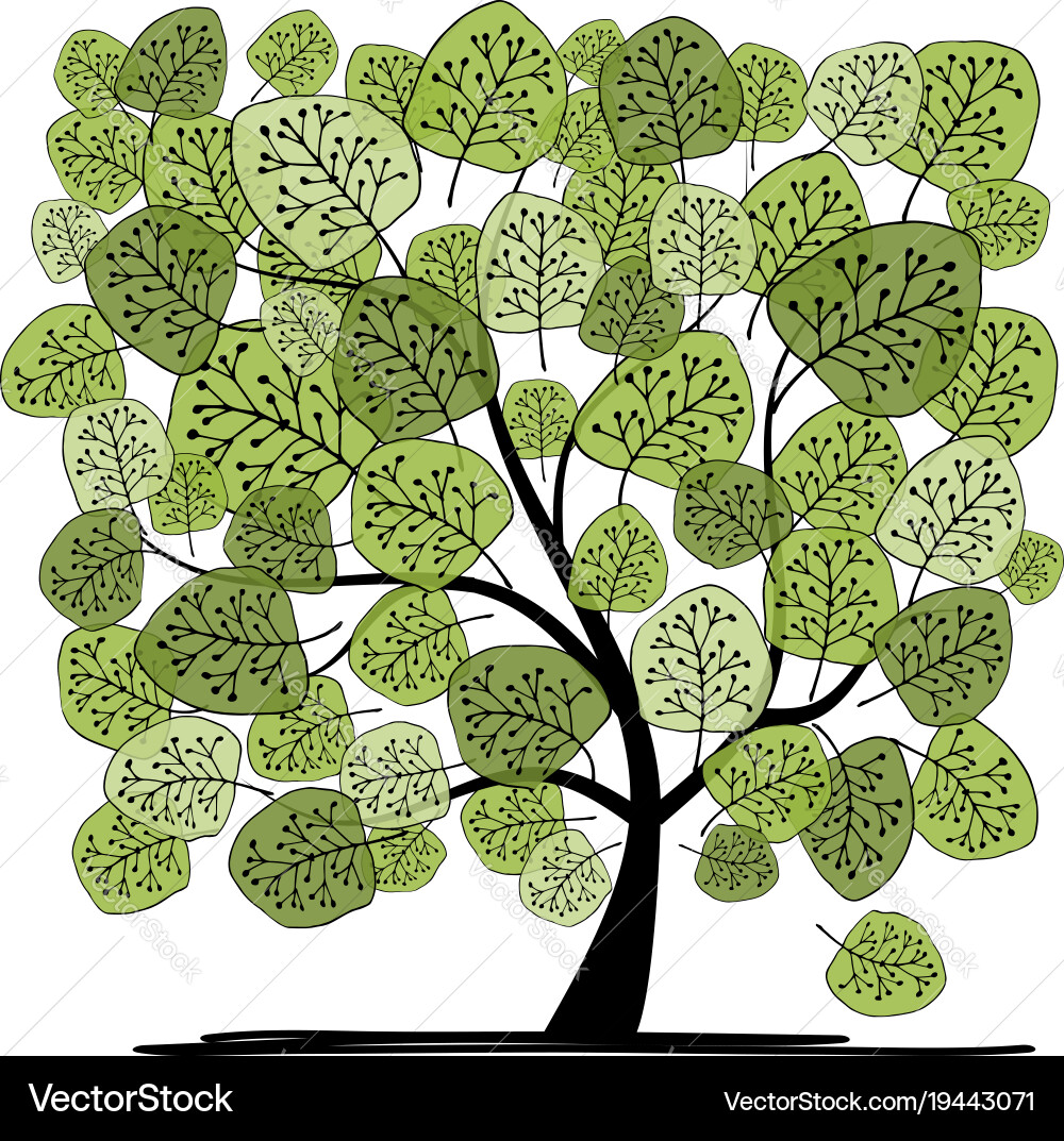 Abstract tree for your design Vector Image