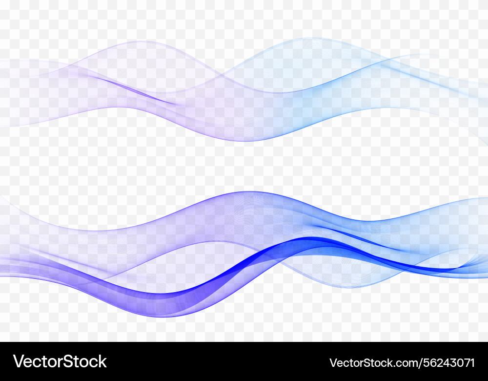 Blue design element flow of wavy translucent Blue design element flow of wavy translucent vector image
