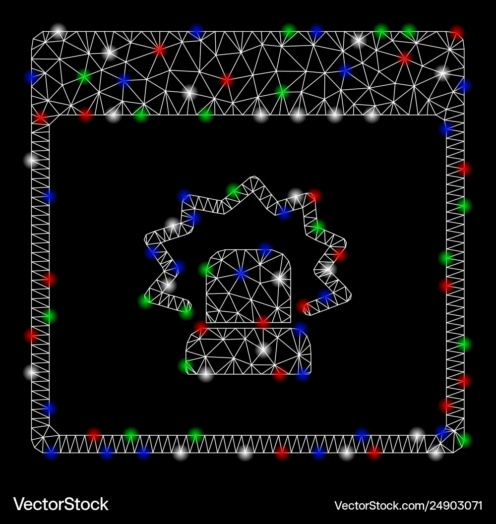Bright mesh 2d alert calendar page with flash Vector Image