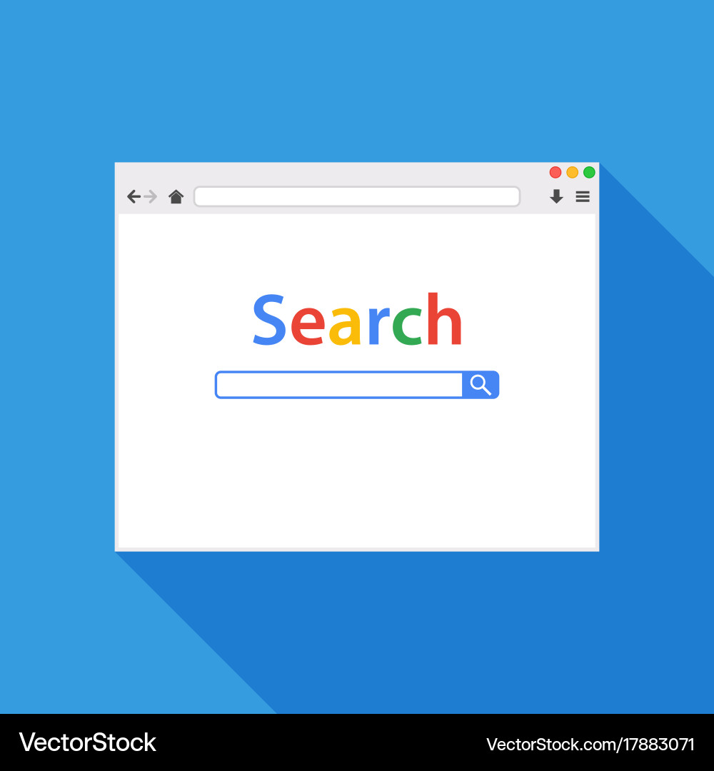 Browser Window with Shadow vector image