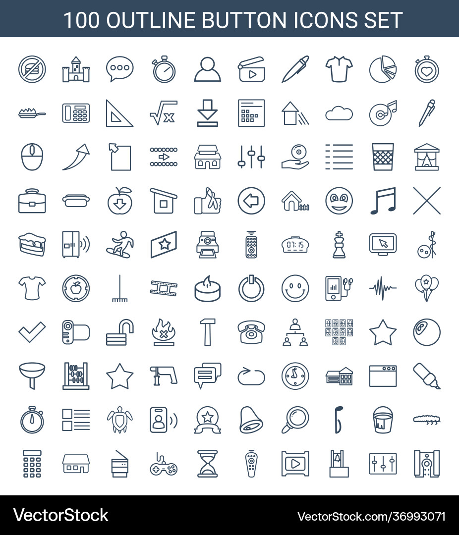 Button icons Vector Image