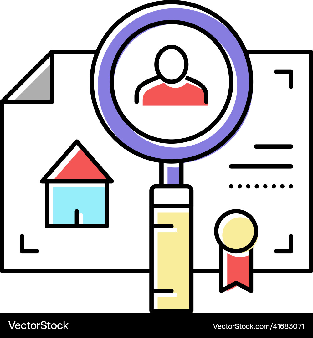 Checking tenant recommendations color icon Checking tenant recommendations color icon vector image