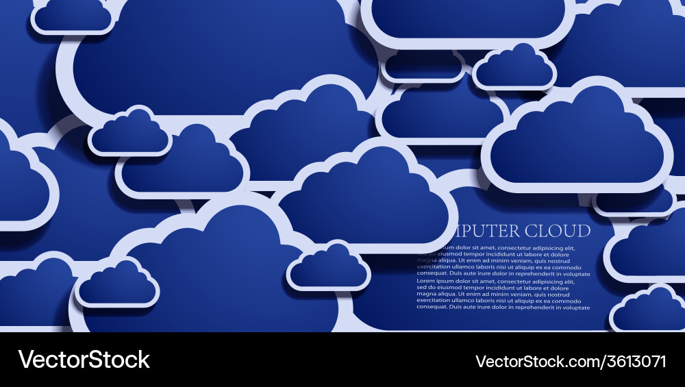 Cloud design element vector image