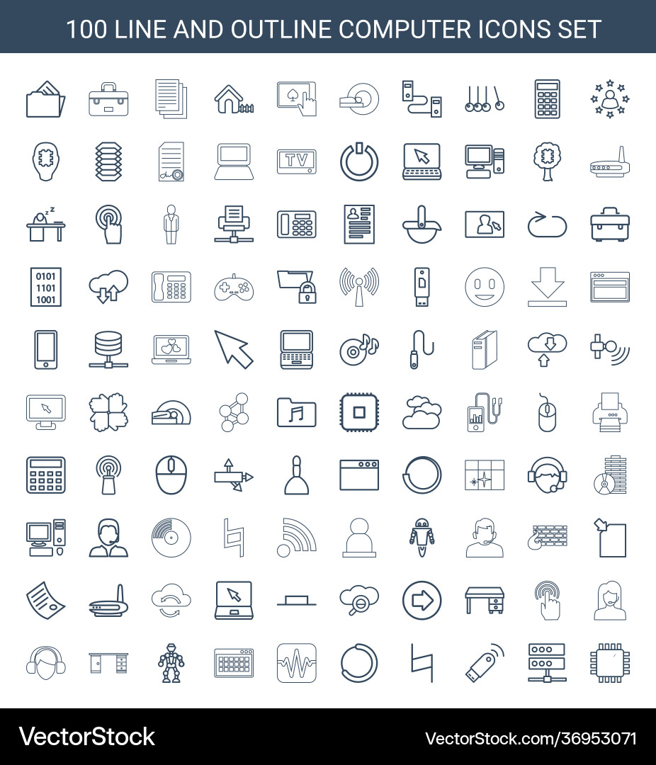 Computer icons vector image