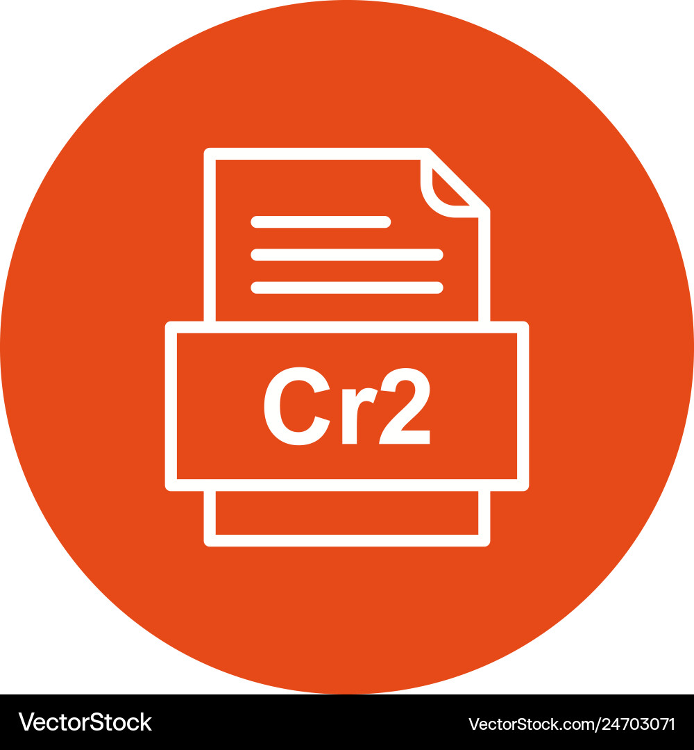 Cr2 file document icon vector image