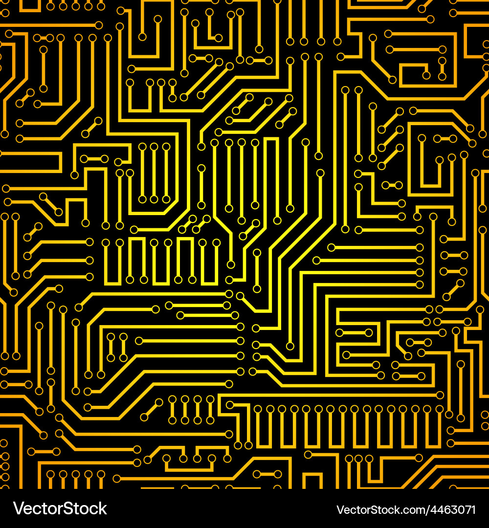 Electronic Circuit Pattern Vector Image