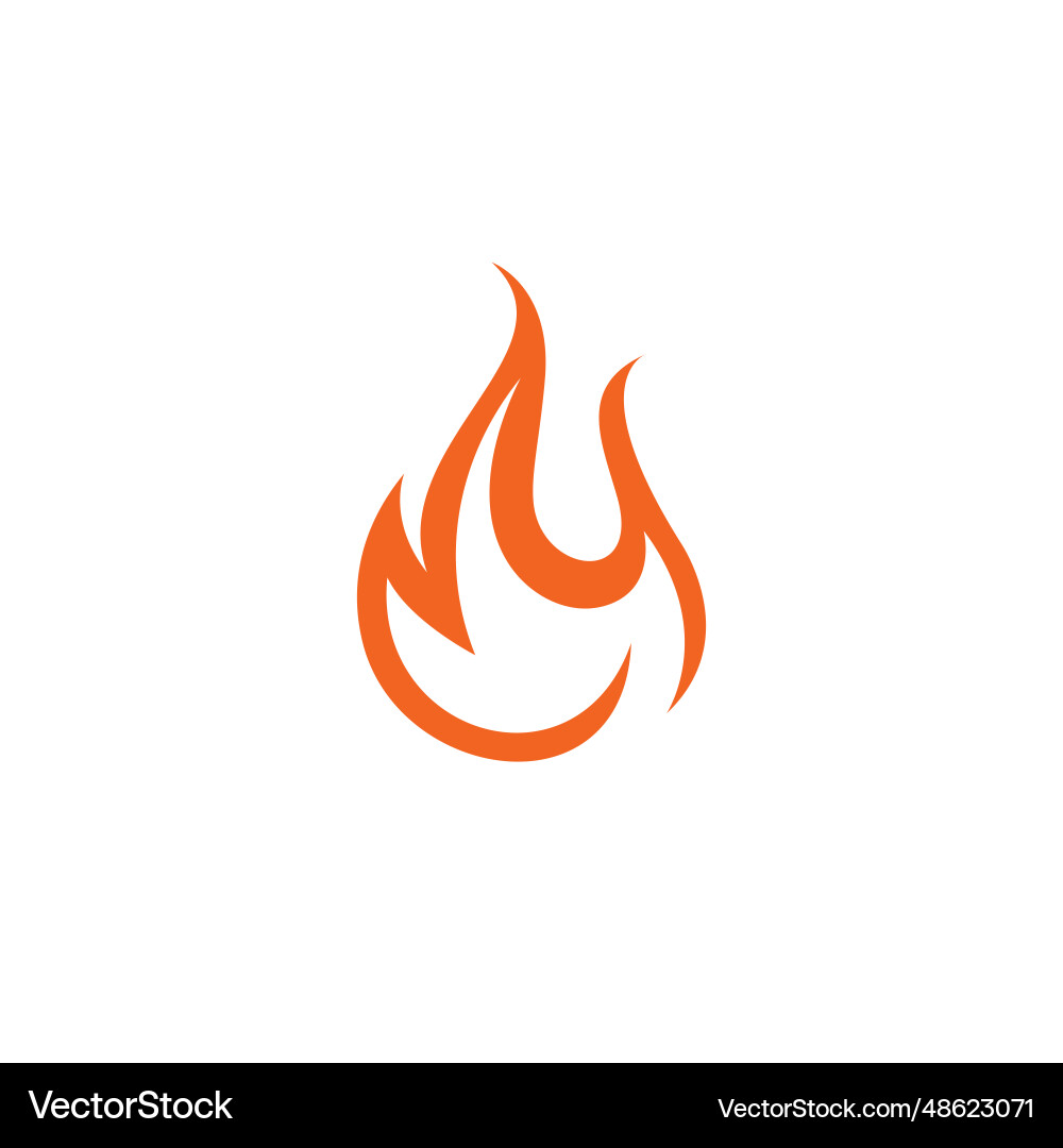 Fire simple logo design icon – Royalty-Free Vector | VectorStock