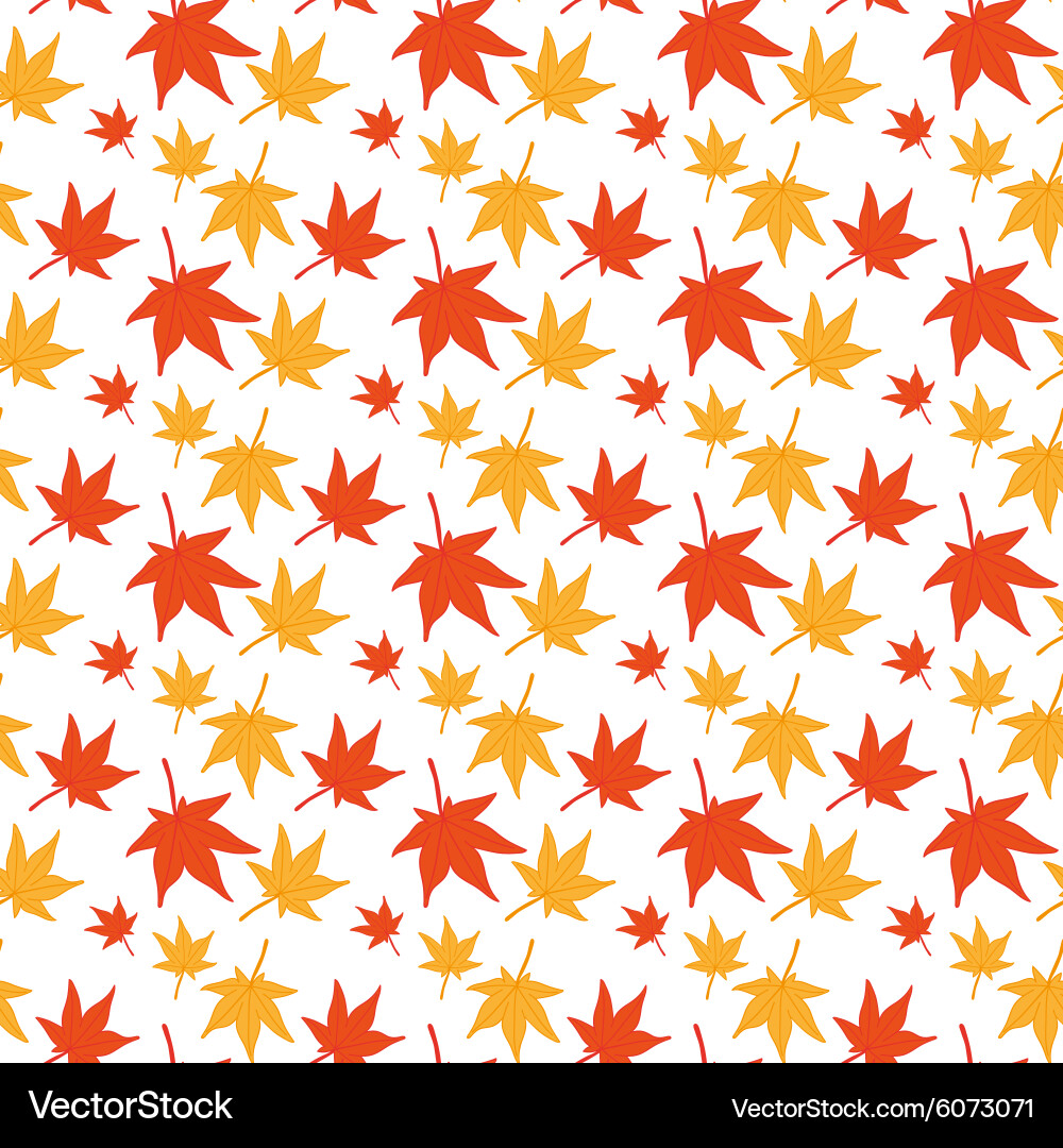 Maple Leaf Seamless Pattern vector image