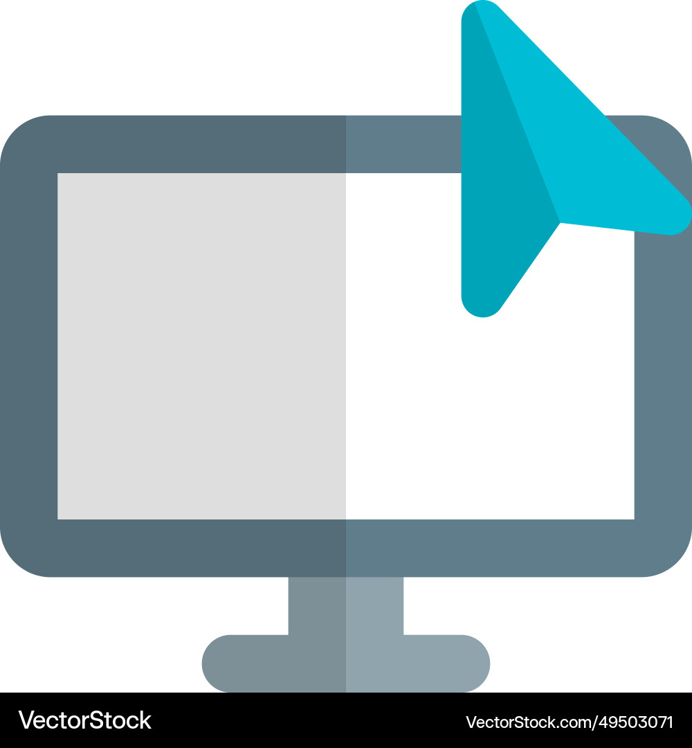 Monitor input controls the on-screen cursor vector image