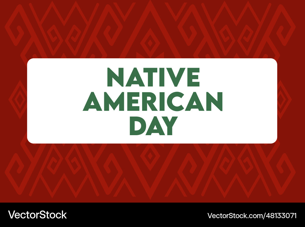 Native american with red background Vector Image
