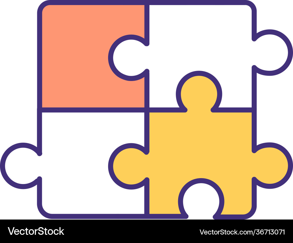 Problem solving techniques rgb color icon Problem solving techniques rgb color icon Vector Image