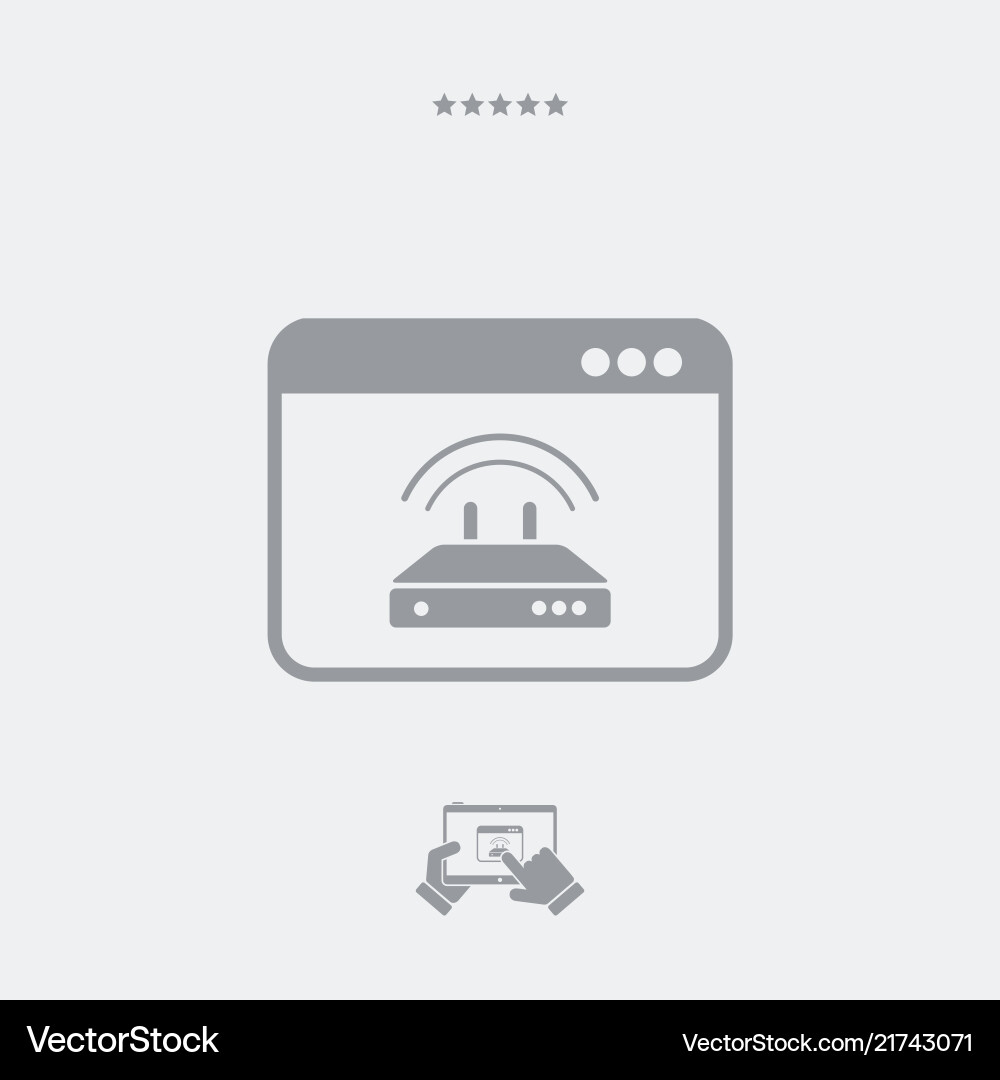Router setting window Vector Image