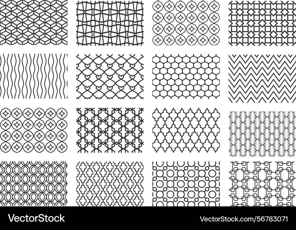 Seamless mosaic pattern background set vector image
